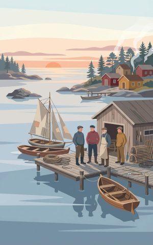 Bergön pyyntimiehet